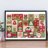 Christmas Advent Calendar cross stitch pattern - Festive embroidery design for holiday countdown