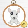 Tiny Bull Terier Cross Stitch Pattern