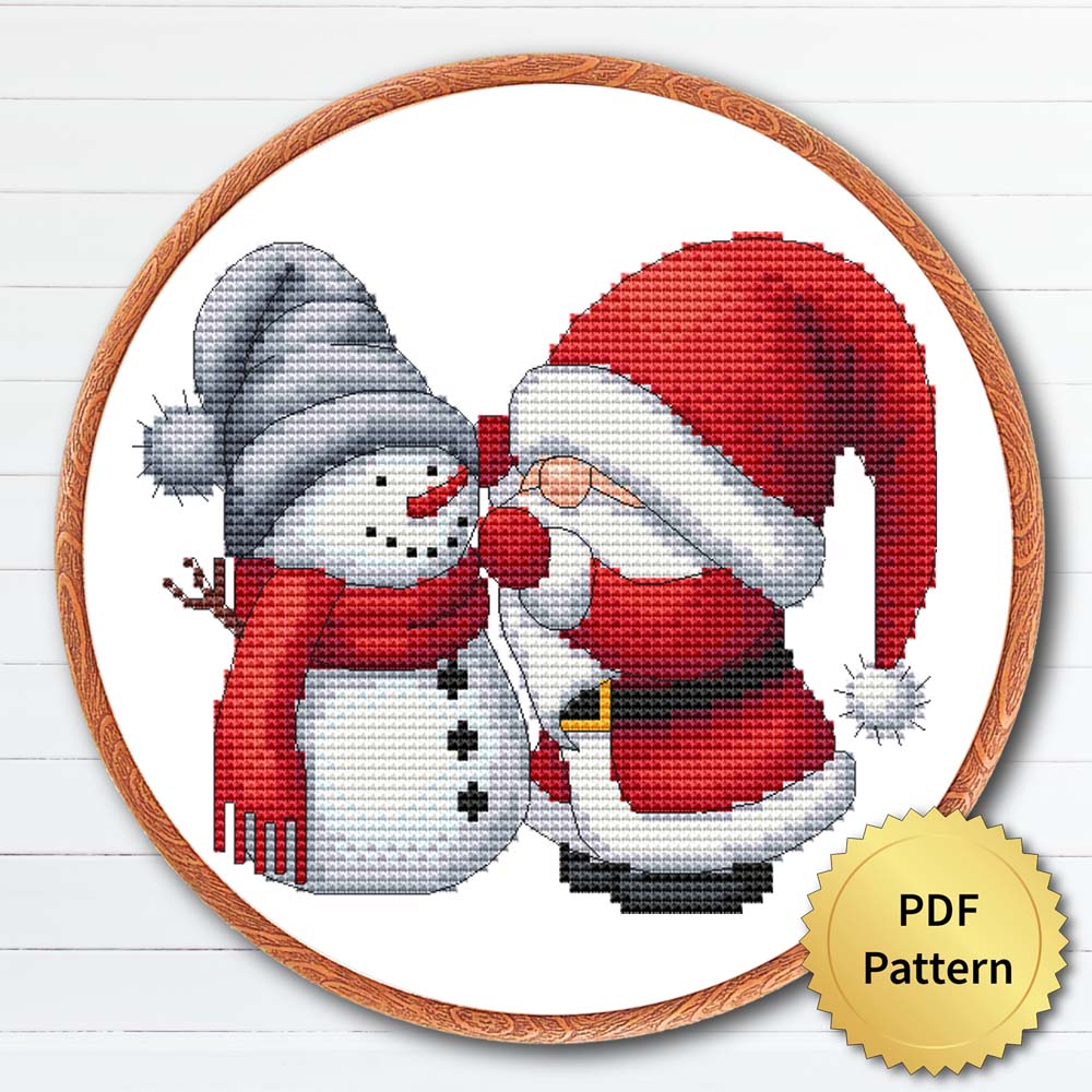 Christmas Gnome cross stitch pattern