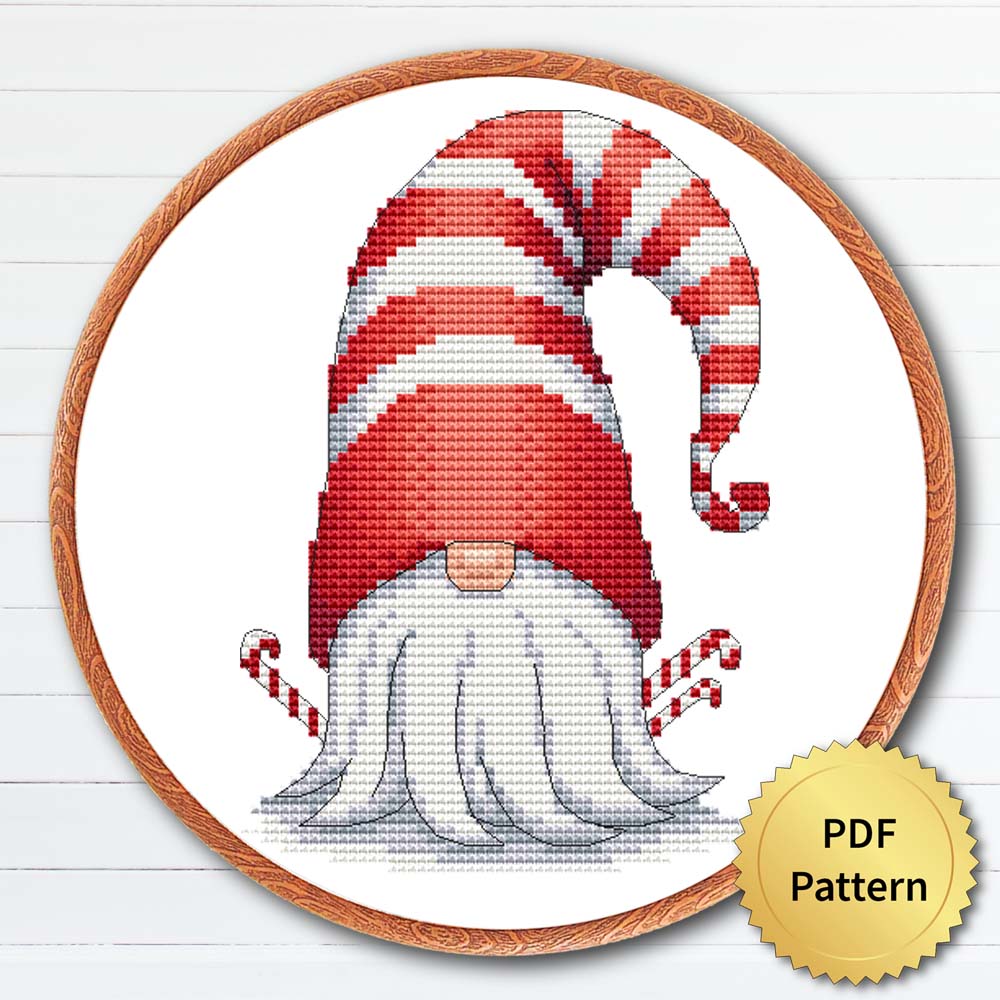 Christmas Gnome cross stitch pattern