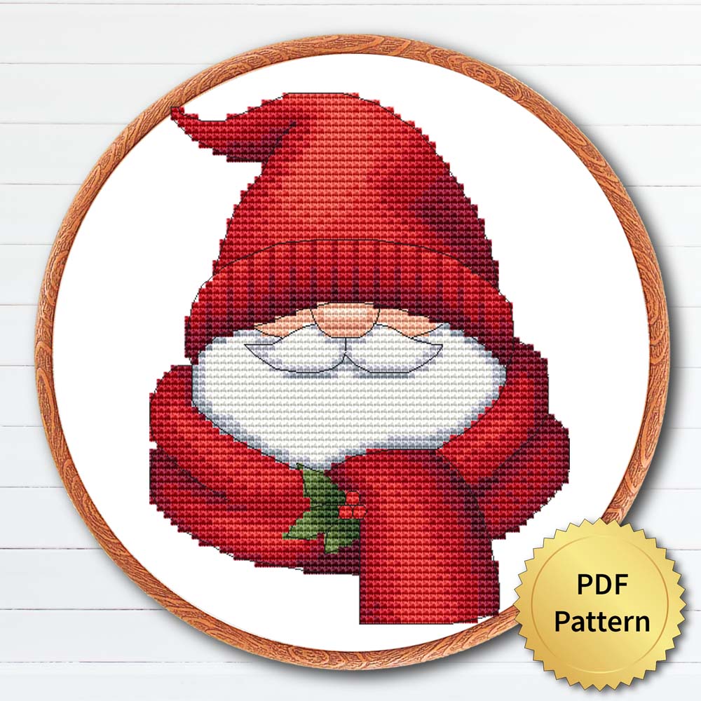 Christmas Gnome cross stitch pattern