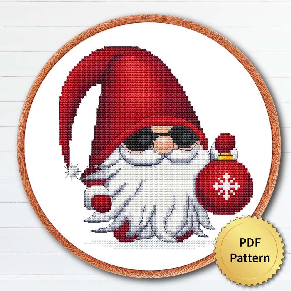 Christmas Gnome cross stitch pattern