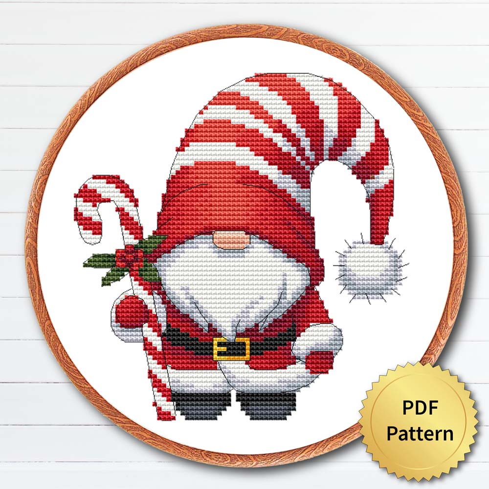 Christmas Gnome cross stitch pattern