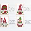 Set of 12 Christmas Gnome cross stitch pattern