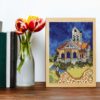 The Church at Auvers by Vincent van Gogh Cross Stitch Pattern