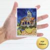 The Church at Auvers by Vincent van Gogh Cross Stitch Pattern