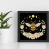 Cottagecore Bee cross stitch pattern - Whimsical and nature-inspired embroidery design