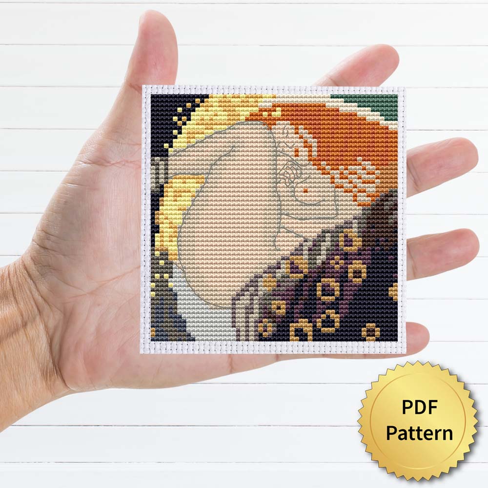 Danae by Gustav Klimt Cross Stitch Pattern