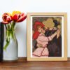 Dance at Bougival by Pierre-Auguste Renoir cross stitch pattern - Impressionist embroidery inspired by Renoir's masterpiece