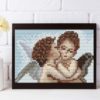The First Kiss by William-Adolphe Bouguereau cross stitch pattern - Romantic embroidery inspired by Bouguereau's masterpiece