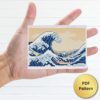 The Great Wave off Kanagawa by Katsushika Hokusai cross stitch pattern - Japanese embroidery inspired by Hokusai's masterpiece