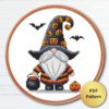 Halloween gnomes cross stitch patterns - Festive and spooky Halloween-inspired embroidery designs