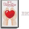 Be My Valentine Cross Stitch Pattern - Image of a finished cross stitch project with the words "Be My Valentine" in red and pink thread.