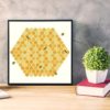 Honey comb with bees cross stitch pattern - Charming and nature-inspired embroidery design