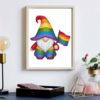 LGBTQ+ gnome cross stitch patterns - Rainbow-inspired pride-themed design