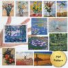 Claude Monet cross stitch pattern - Artistic embroidery inspired by Monet's masterpiece