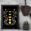 Moon phases cross stitch pattern - Enchanting and celestial-inspired embroidery design