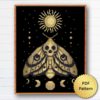 Mystic Magic Moth Cross Stitch Pattern