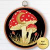 Mushroom Fungi Cross Stitch Pattern