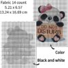 Panda with 'Do Not Disturb' message cross stitch pattern featuring a cute panda holding a sign