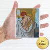 Woman with a Towel by Edgar Degas cross stitch pattern - Impressionist embroidery inspired by Degas' masterpiece