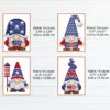 SET of 12 USA Patriot Gnomes Cross Stitch Pattern