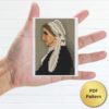 Whistler's Mother by James Abbott McNeill Whistler cross stitch pattern - Portrait embroidery inspired by Whistler's masterpiece