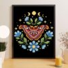 Cottagecore Atlas Moth cross stitch pattern - Whimsical and nature-inspired embroidery design