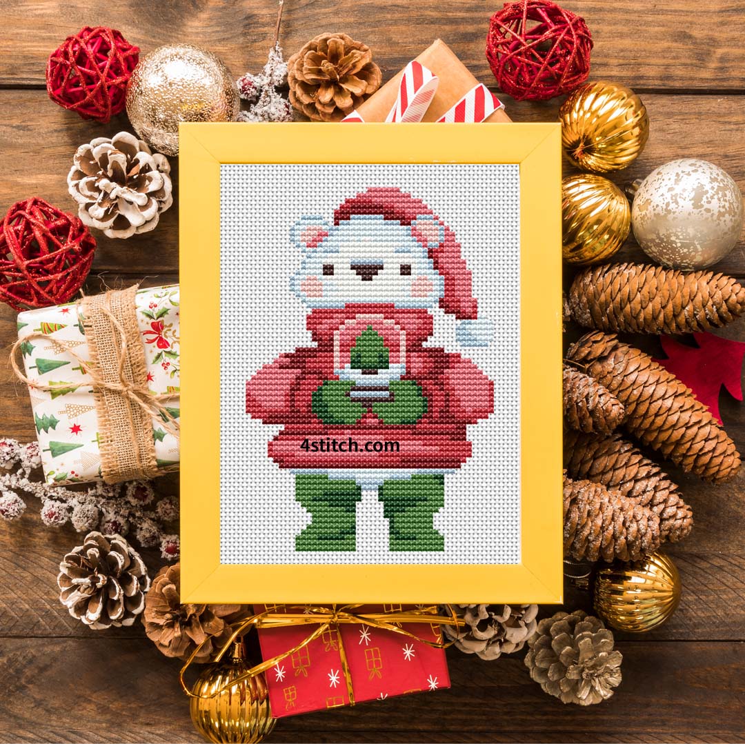 Christmas Cross Stitch Pattern - DIY Embroidery Design