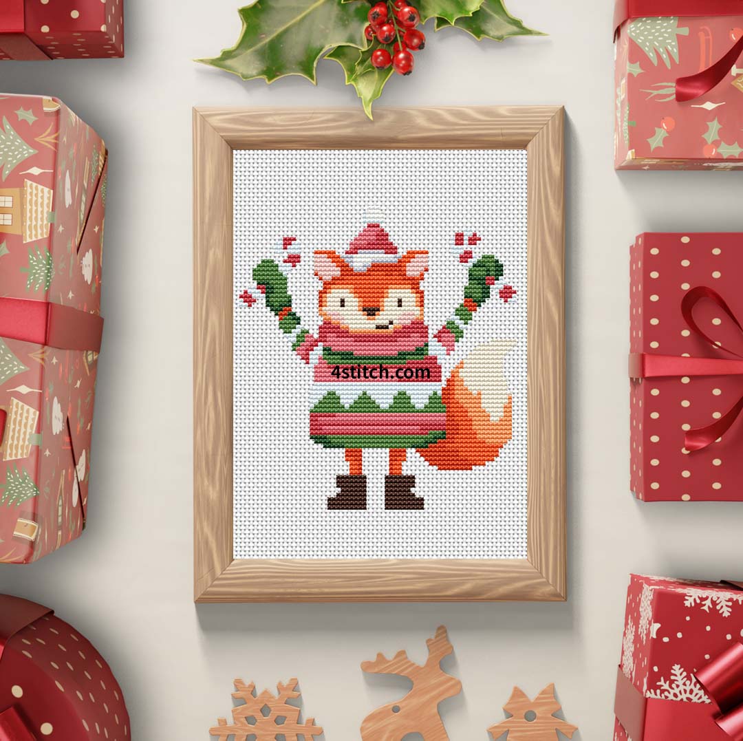 Christmas Cross Stitch Pattern - DIY Embroidery Design