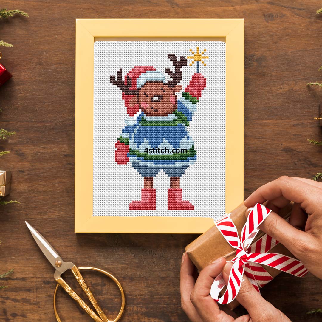 Christmas Cross Stitch Pattern - DIY Embroidery Design