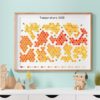 A cross stitch pattern featuring a honeycomb design with temperature tracker