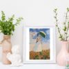 Woman with a Parasol by Claude Monet cross stitch pattern - Artistic embroidery inspired by Monet's masterpiece