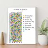 Year in a Pixel Tracker Cross Stitch Pattern with colorful squares representing days of the year.