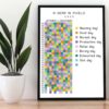 Year in a Pixel Tracker Cross Stitch Pattern with colorful squares representing days of the year.