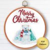Christmas Polar Bear Cross Stitch Pattern