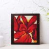 Red Cannas by Georgia O'Keeffe cross stitch pattern - Artistic embroidery inspired by O'Keeffe's masterpiece
