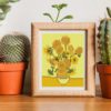 Sunflowers in vase Cross Stitch Pattern by Vincent van Gogh