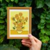 Sunflowers in vase Cross Stitch Pattern by Vincent van Gogh