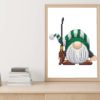 Wizard gnome cross stitch pattern - Enchanting and magical embroidery design