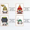 Wizard gnome cross stitch pattern - Enchanting and magical embroidery design