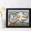 Portrait of lover Marie-Thérèse Walter as a sea creature by Pablo Picasso cross stitch pattern featuring a beautiful reproduction of the iconic painting