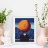 The Art of living cross stitch pattern featuring a beautiful reproduction of the famous Rene Magritte