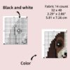 Tiny basset cross stitch pattern with brown and white sitting dog